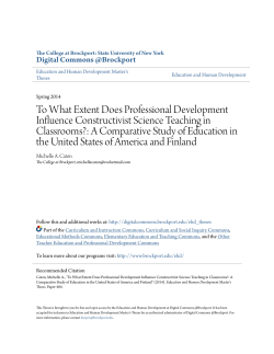 To What Extent Does Professional Development Influence