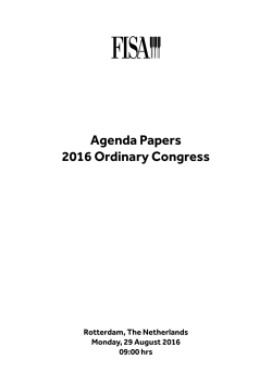2016 Ordinary Congress Agenda Papers
