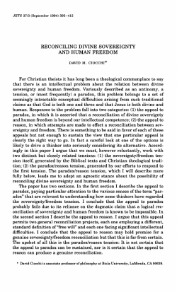 Reconciling Divine Sovereignty and Human Freedom