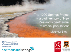 The 1000 Springs Project