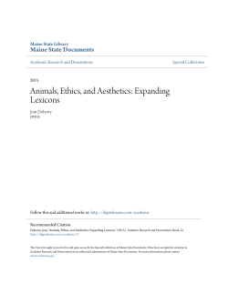 Animals, Ethics, and Aesthetics: Expanding Lexicons