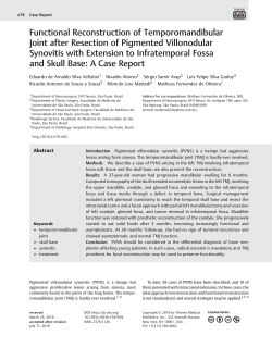 Functional Reconstruction of Temporomandibular Joint after