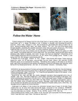 Exhibition Review &ndash; Follow The Water Home by Celina Colby