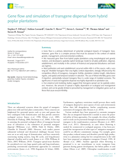 Gene flow and simulation of transgene dispersal from hybrid poplar
