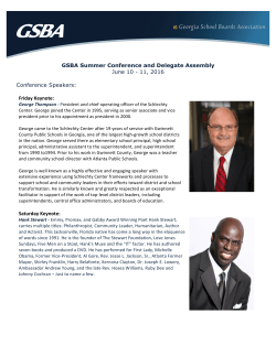 11, 2016 Conference Speakers: Friday Keynote