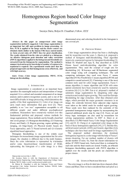 Homogenous Region based Color Image Segmentation