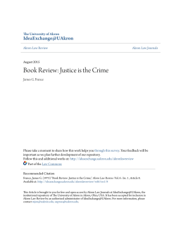 Book Review: Justice is the Crime