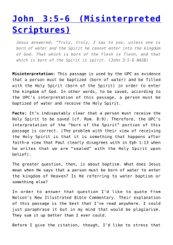 John 3:5-6 (Misinterpreted Scriptures)