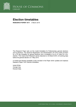 Election timetables