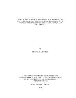 OXIDATION OF BIOLOGICAL MOLECULES WITH BICARBONATE