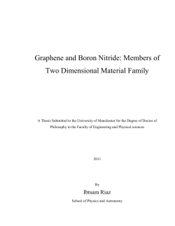 Graphene and Boron Nitride: Members of Two Dimensional Material