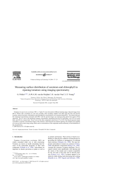 Measuring surface distribution of carotenes and chlorophyll in