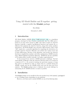 Using AD Model Builder and R together: getting started with the