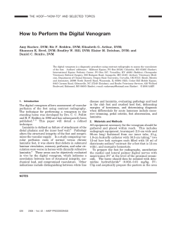 How to Peform the Digital Venogram