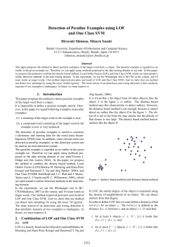 Detection of Peculiar Examples using LOF and