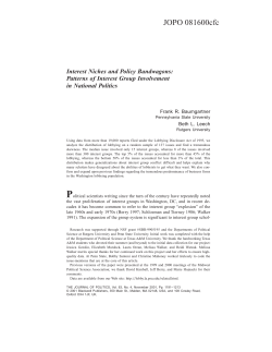 Issue Niches and Policy Bandwagons