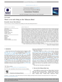 There is no such thing as the `Ediacara Biota