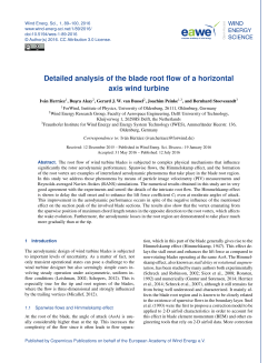 Detailed analysis of the blade root flow of a horizontal axis wind