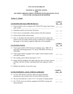 Bid Specs - Sweeper - City of Scottsbluff