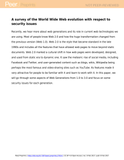 A survey of the World Wide Web evolution with respect to