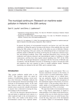 The municipal continuum: Research on maritime water pollution in