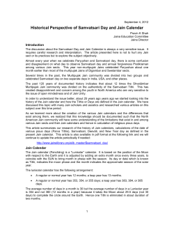 Different Samvatsary Days in Svetambar Tradition