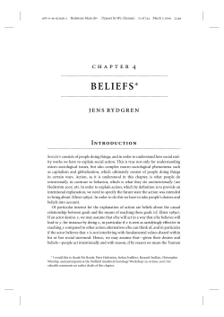 beliefs - Jens Rydgren