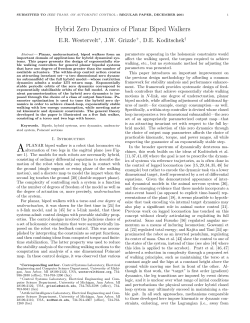 Hybrid Zero Dynamics of Planar Biped Walkers