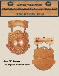 CPH &ndash; Summer 2015 - California Law Enforcement Historical Society