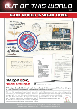RARE APOLLO 15 SIEGER COVER