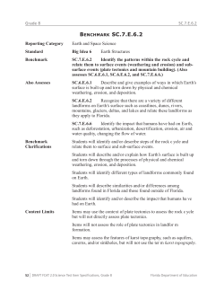 FCAT 2.0 Science Test Item Specifications Grade 8