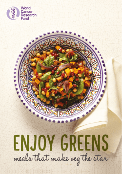 Enjoy Greens Cooking Book - World Cancer Research Fund