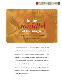 In the Middle of the Magic - Carmen Policy and the 49ers Dynasty
