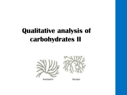 Qualitative analysis of carbohydrates II