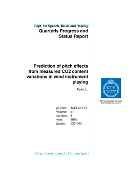 Prediction of pitch effects from measured CO2 content