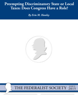 Preempting Discriminatory State or Local Taxes