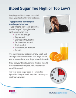 Blood Sugar Too High or Too Low?