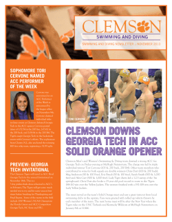 clemson downs geodgia tech in acc solid odange opened