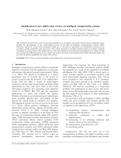 Identification of new added value services on intelligent