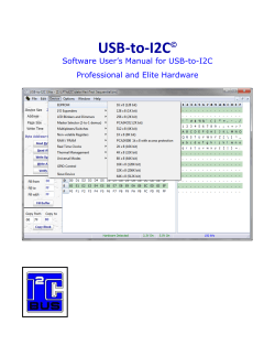 USB-to-I2C Elite Software User`s Manual