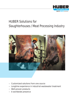 Brochure wastewater treatment in meat processing