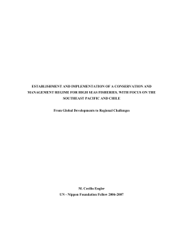 ESTABLISHMENT AND IMPLEMENTATION OF A CONSERVATION