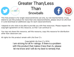 Snowball Greater Than:Less than