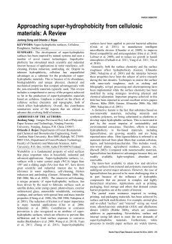 Approaching super-hydrophobicity from cellulosic materials: A Review