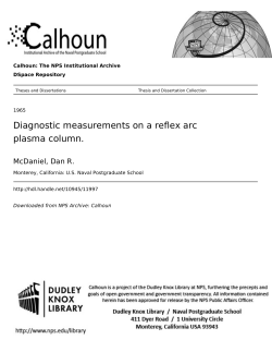 Diagnostic measurements on a reflex arc plasma column.