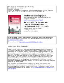 Maps on Acid: Cartographically Constructing the Acid Rain