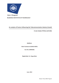 An analysis of Factors Influencing the Telecommunication