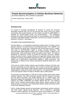 Packet Synchronization in Cellular Backhaul Networks