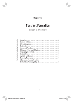 chapter 1: contract formation