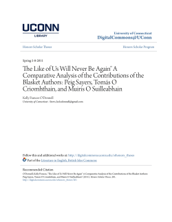 The Like of Us Will Never Be Again" A Comparative Analysis of the